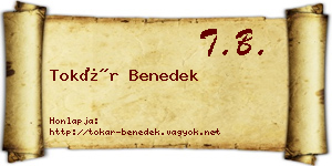 Tokár Benedek névjegykártya